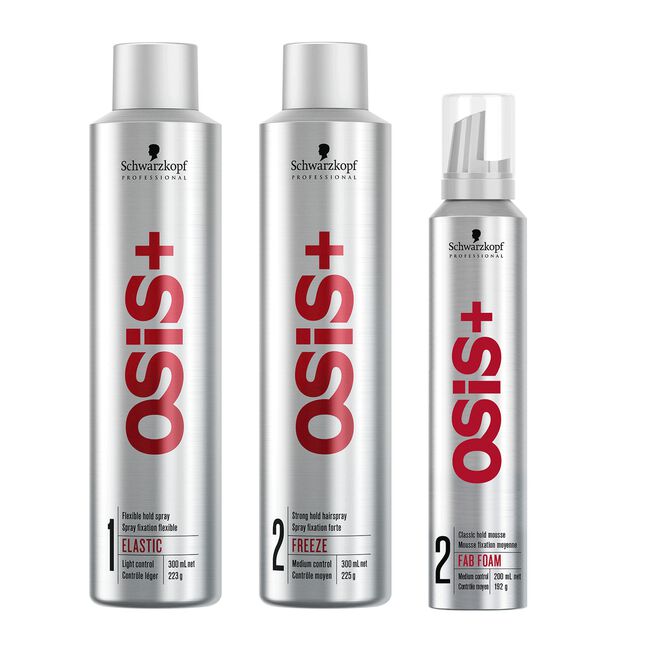 OSIS+ Freeze Hairspray, Elastic, Fab Foam - Schwarzkopf Professional |  CosmoProf