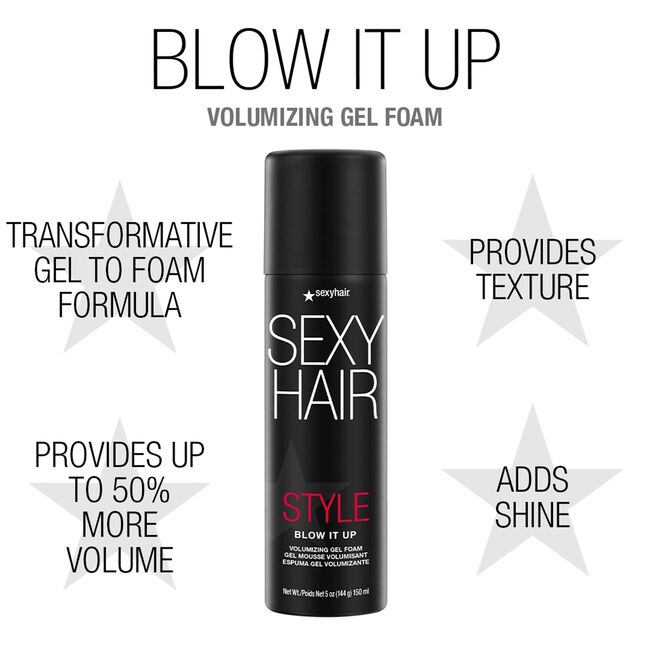 Style Sexy Hair Blow It Up Volumizing Gel Foam - Sexy Hair Concepts |  CosmoProf