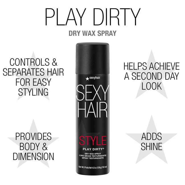 Style Sexy Hair Play Dirty Dry Wax Spray - Sexy Hair Concepts | CosmoProf